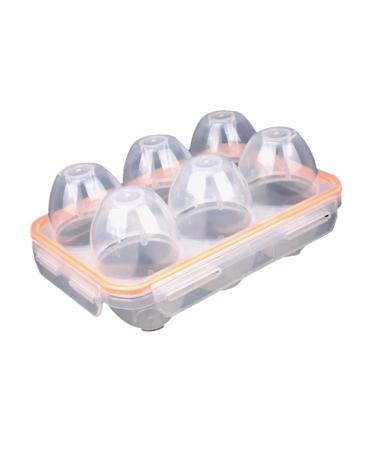 Uonlytech 1pc Box Outdoor Egg Carton Eggs Refrigerator Containers Outdoor Egg Container Take Egg Tray Orange 19.2X8.7X13.4CM