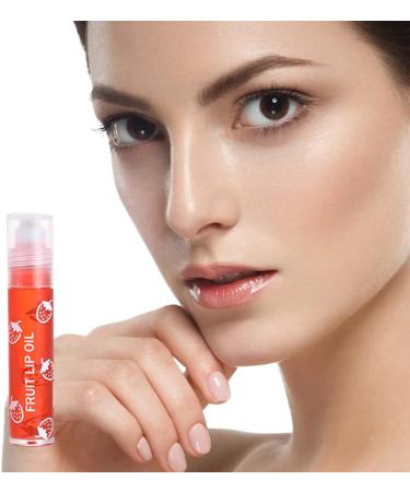  Surakey Roll-on lip gloss fruity lip oil transparent glitter lip gloss moisturizing and hydrating gloss long-lasting lipstick glossy liquid lipstick (4 sticks) - Buy Online on GoSupps.com