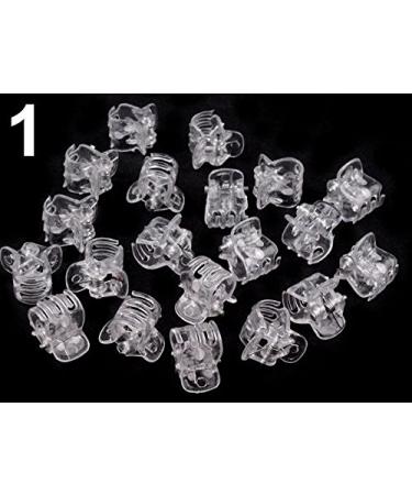 CISL 5 x hair clip hair clip 10x13 mm transparent *NEW*