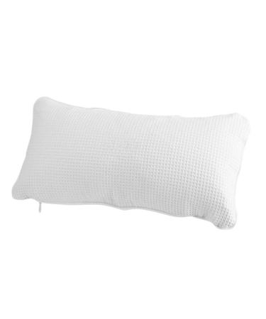 EORTA Bathtub Pillow Anti-slip Aerated Pillow with Suction Cup Spa Bath Cushion for Head Neck Rest Relax, Home, Bathroom, White, 13.8"X7.8"