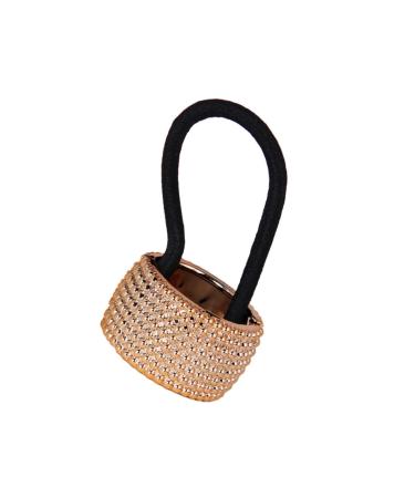 MERRYHAPY Ponytail Cuff Clear Elastic Hair Bands Ponytail Holder Gold Hair Accessories Hair Ties for Women Ponytail Tie Women Hair Accessories Beads for Braids Wig Girl Women's