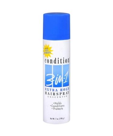 CONDITION 3-In-1 Hairspray Aerosol Extra Hold Unscented 7 oz
