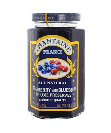 Chantaine All Natural Cranberry with Blueberry Deluxe Preserves 11.5 oz.