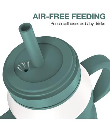 Wee me Toddler Cups Baby Sippy Cups 6-12 Months | Straw Sippy Cups 2 Pack - Dark Green - Buy Online on GoSupps.com