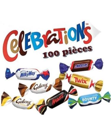 CELEBRATIONS | Assortment of mini chocolates SNICKERS TWIX MARS MALTESERS BOUNTY GALAXY MILKY WAY | about 700g of delicious - Buy Online on GoSupps.com