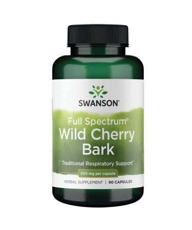 Swanson Full Spectrum Wild Cherry Bark Respiratory System Support 500 Milligrams 90 Capsules 1