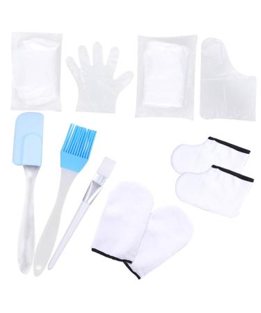 GANAZONO Moufles Spa Hydratants pour Mains et Pieds Accessoire de Soin Cr me Hydratante Blanc Coton Kit Soin Exfoliant et Hydratation Usage Maison et Spa et Massage Couleur Al atoire