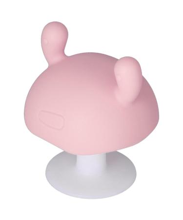 Baby Teething Toy | Mushroom Shaped Silicone Teether for Infants 4+ Months | Food Grade | Pink - Buy Online on GoSupps.com