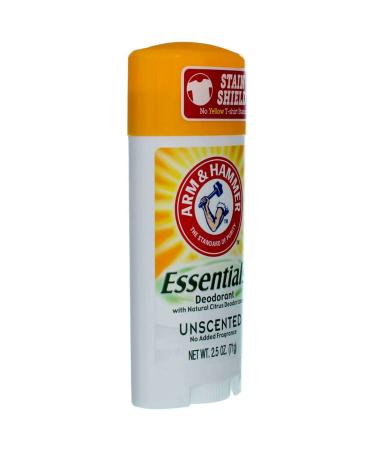 Arm & Hammer Essentials Natural Deodorant Unscented 2.5 Ounce (Pack of 4) - Buy Online on GoSupps.com