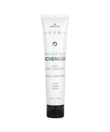Zion Health Adama Ancient Clay Acne Mask Deep Pore Cleanser 4 oz Cream