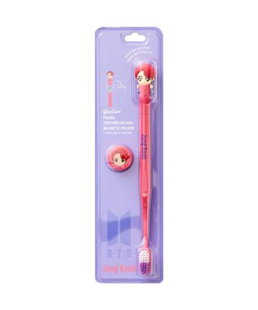 BTS Official Merchandise Fans Gift - K-Pop Idols Goods - BTS Character Figure Toothbrush with Convenient Magnetic Holder (Jung Kook)