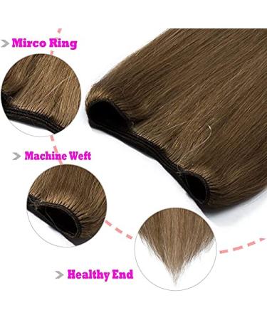 Buy S-Noilite Real Hair Extensions - 50cm (20) 70g Light Brown #6 - Easy Wire Clips for Seamless Volume - Buy Online on GoSupps.com