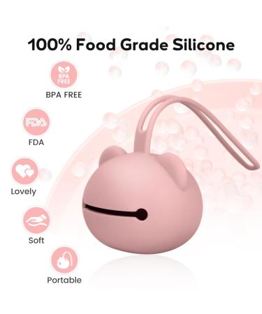 Airfish BPA-Free Silicone Pacifier Box - Travel-Friendly Baby Bear Pacifier Holder for Girls | Perfect Storage Solution for Baby Soothers - Buy Online on GoSupps.com