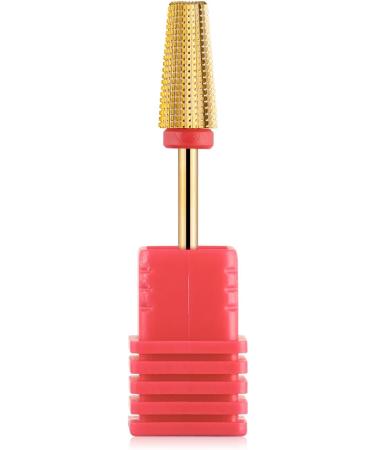 BNG 5-in-1 Carbide Nail Drill Bit for Fast Acrylic & Hard Gel Removal - Tungsten Steel Manicure Pedicure Tool - Fine Gold - Buy Online on GoSupps.com
