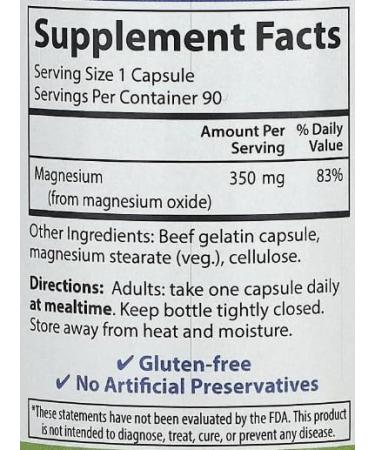 LArksh Norwegian Food Sups Magnesium350mg 90 Caps - Buy Online on GoSupps.com