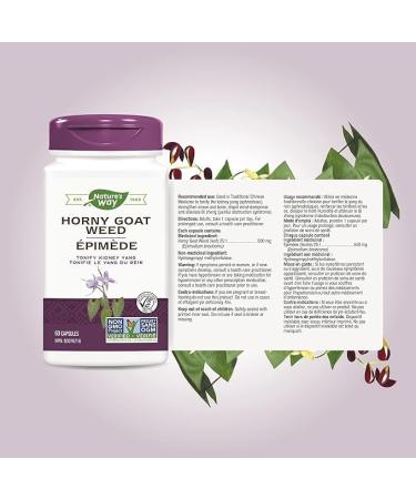 Nature s Way Horny Goat Weed Aphrodisiac with Horny Goat Weed Non-GMO - 60 Vegetarian Capsules - Buy Online on GoSupps.com