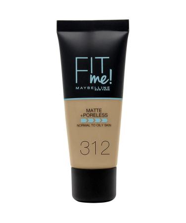 Maybelline Fit Me Matte & Poreless Foundation 312 Golden 30ml 312 Golden 30 ml (Pack of 1)