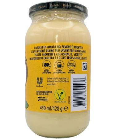 Calve Classica Mayonnaise La Maionese No.1 in Italy With Free Range Eggs 428g - Pack of 2 - Buy Online on GoSupps.com