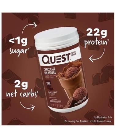 Quest Chocolate Milkshake Protein Powder 22g Protein Quest Protein Bars Variety Pack High Protein Gluten Free 12 Count - Buy Online on GoSupps.com