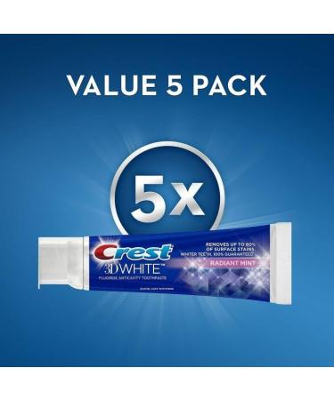 Crest 3D White Radiant Mint Whitening Toothpaste 3.4 oz Twinpack - Buy Online on GoSupps.com