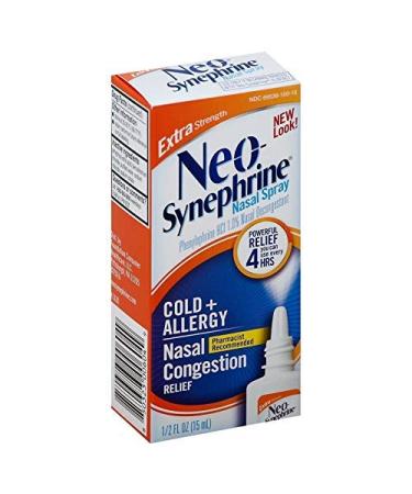 Neo-Synephrine Nasal Spray Extra Strength Formula 0.50 Ounces (Value Pack of 2)