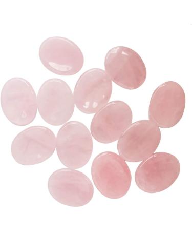 Lovionus89 Rose Quartz & Opalit Thumb Stones - Oval Stress Relief & Reiki Healing - 2 Pack Pocket Palm Crystals - Buy Online on GoSupps.com