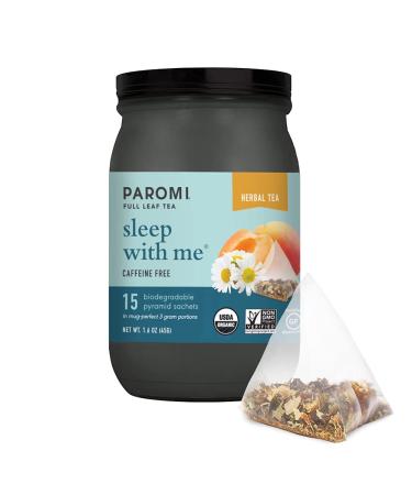 Paromi Sleep with Me Organic Herbal Tea, Signature Jar, 15 Count (Pack of 3) Sleep with Me 15 Count (Pack of 3)