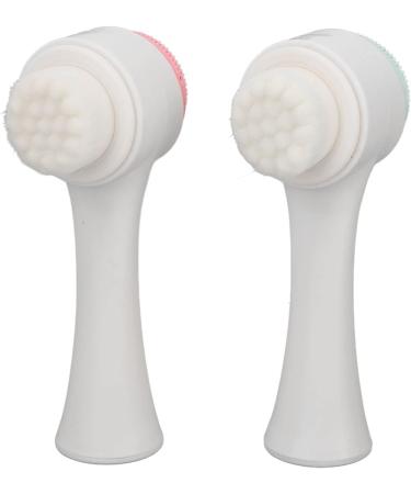 Facial Cleansing Brush Double-Sided 2 Pieces Standing Base Facial Cleansing Brush - Buy Online on GoSupps.com