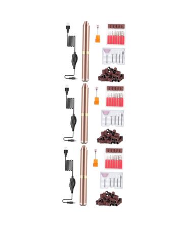 FOMIYES 3 Sets Nail Polisher Electric Tool Manicure Pedicure kit Power Tools Nail Drill Tool Manicure Pedicure Tool Pet Nail Pedicure Care kit Electric Nail Drill File abs Portable 13.2x1.5cmx3pcs As Shownx3pcs