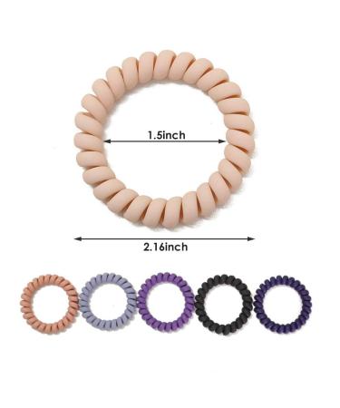 10 Pcs Colorful Spiral Hair Ties - Elastic Coil Hair Ties for Women and Girls - Buy Online on GoSupps.com