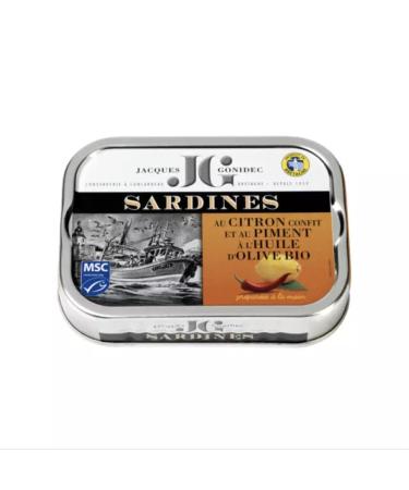 JACQUES GONIDEC - SARDINES LEMON CHILI OLIVE OIL 115G