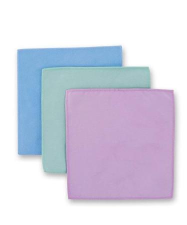 Norwex Suede Mke-up Remover Face Cloth Set) blue purple and green (Pack of 3)