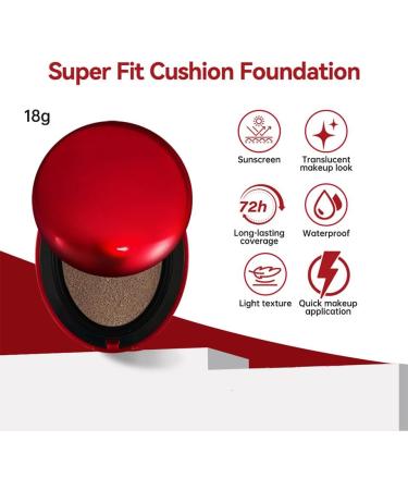  PCC PTYXIS Air cushion foundation SPF40 PA++ super fitted invisible pore-minimizing brightening cream full coverage long-lasting waterproof (#21N 18 g) - Buy Online on GoSupps.com