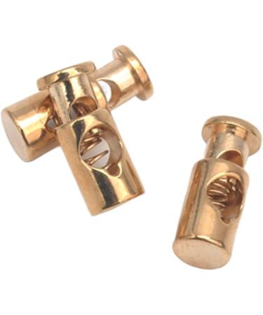 Hole Cord Lock Stopper spring buckle Cord Locks Toggles 30pcs/lot round metal alloy stoppers toggle cord locks Drawstring lock 4mm hole nickle black gold(Gold) 20mmx8mm Gold - Buy Online on GoSupps.com