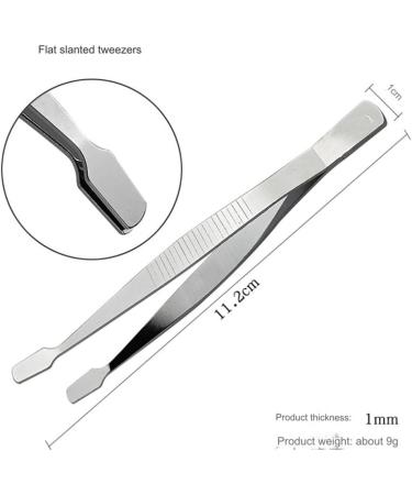 AMIUHOUN 4-Piece Set of Stainless Steel Combination Tweezers Elbow Tip Labor-Saving Pliers -Reverse Flat-Mouth Stamp Clips - Buy Online on GoSupps.com