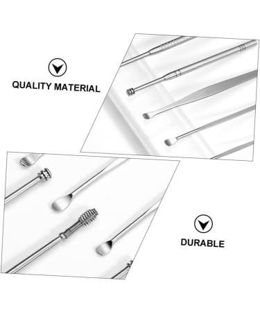 2-Piece Stainless Steel Ear Cleaning Tool Set for Safe Ear Wax Removal - Child-Friendly Double Head Ear Scoop and Scraper - 11.7cm - Buy Online on GoSupps.com