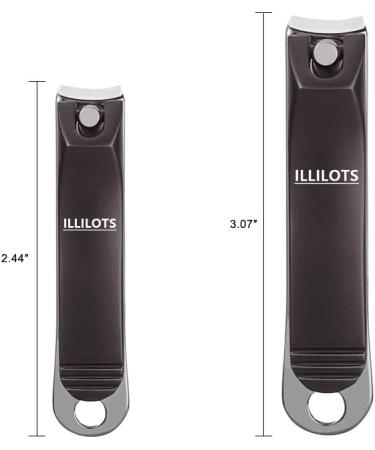 Durable Sharp Nail Clippers Set with Built-in Nail File | Matte Gray | Includes Tin Case - Buy Online on GoSupps.com