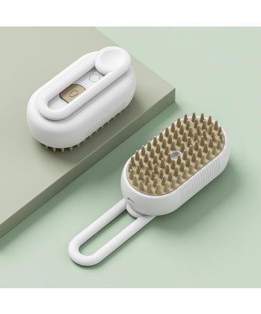 Feelsploh USB Rechargeable Spray Brush for Cats & Dogs - Electric Water Spray & Massage for Short-Haired Pets (White) - Buy Online on GoSupps.com