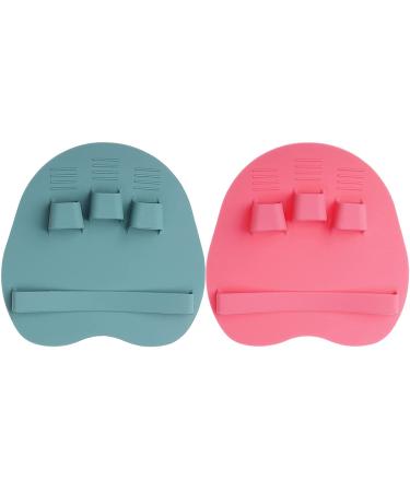 Soft Silicone Shower Brush 2 Pack - Body, Face & Short Hair Wash - Exfoliating Skin Massage Scrubber - Dry Skin Brushing Glove Loofah - Sensitive Skin Friendly - Peony Pink & Green - 1 Pair - Buy Online on GoSupps.com