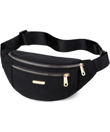 Belt Bag Fanny Packs for Women Running Belt Waist Bag For Outdoors Sports Festival Hiking Black