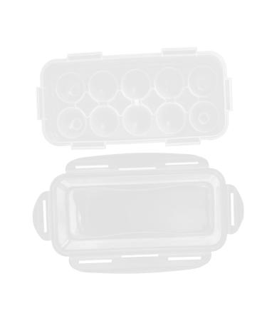 CAXUSD Box Fresh-Keeping Egg Bag Fridge Deviled Egg Tray with Lid Refrigerator Egg Container Food Egg Rack White 27.5x13cm
