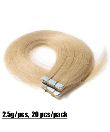 Elailite Invisible Hair Extensions - 20 Pieces Remy Tape Extensions 45cm 50g #613 Bleached Blonde Real Human Hair - Buy Online on GoSupps.com