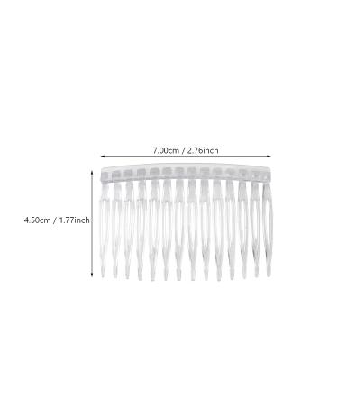 10pcs Transparent Side Combs - Vintage Twist French Hair Clips for Women's Bridal Wedding - Buy Online on GoSupps.com