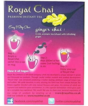 Royal Chai - Premium Instant Tea - Ginger (unsweetened) 180g x 2 - Buy Online on GoSupps.com
