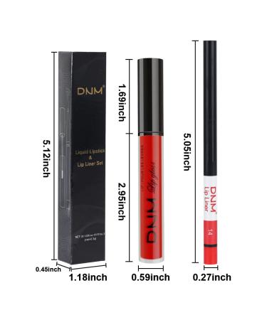 HAOYA Matte Ruby Red Lip Liner & Lipstick Set | Long-Lasting & Waterproof | 24H Matte Liquid Lipstick | Kit for Bold Lips - Buy Online on GoSupps.com