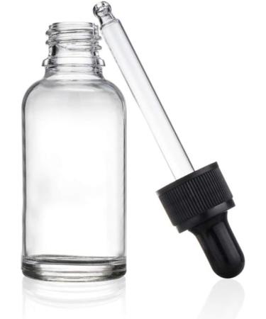 Minkissy 12Pcs Glass Dropper Bottles Clear Essential Oils Bottles with Glass Eye Droppers Refillable Empty Bottles for Liquid Aromatherapy Essential Oils(30ml) - Buy Online on GoSupps.com