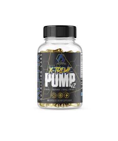 Alpha Nutrition Labs X-Treme Pump V2 - Muscle Supplements for Fitness Dietary Capsule Edible
