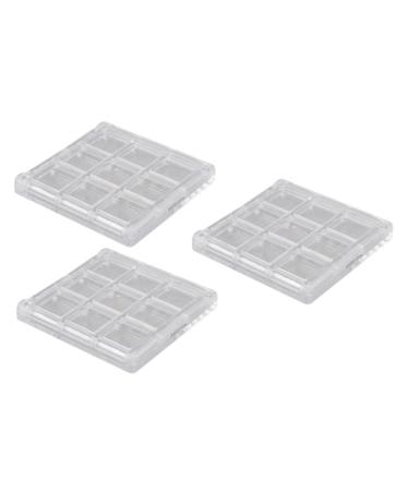 IWOWHERO Lip 3pcs Boxes Eye Shadow Box Eyeshadow Clear Cosmetic Case Empty Lipstick DIY Case Foundation Square Empty Eyeshadow