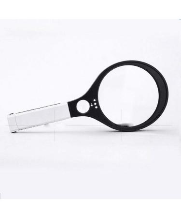 Magnifiers Handheld Large Magnifying Glass Portable HD Utility with LED Counterfeit Light Reading Aids