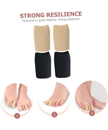 JEWEDECO 2 Pairs Silicone Gel Toe Sleeves Protectors - Soft & Flexible 4x2.5cm - Buy Online on GoSupps.com